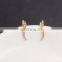 sweet cute leaf stud earrings for women bijoux fashion jewelry wholesale ear cuffs classic delicate rhinestone decoration