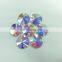 Crystal AB colorful round flatback crystals wholesale for shose making
