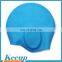 Fashionable cheap round colorfull soft logo imprimted water polo swimming cap