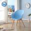 DC-6059M Topwell High Quality Plastic Chair Modern Dining Chair Leisure Chair With Wooden Legs