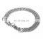 Adjustable chrome three-row chain pet collar dog collar