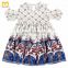 Summer Baby Girls Trendy Cold Shoulder Design Cotton Yarn Frock Wholesale Children's Boutique Kids Dresses