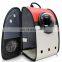 Breathable outside portable canvas space capsule pet cat carrier backpack