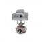 Electric actuator flange and Thread  stainless steel 3 way motorized ball valve