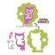 For Kids Child Plastic Drawing Painting Jumbo Animal Tree Animal shaped Stencil Set
