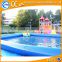 Red color inflatable pool slides for inground pools good sale giant inflatable unicorn pool float