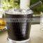 Leather Covered Metal Ice Bucket, Stainless Steel Ice Bucket Covered With Leather