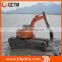 Heavy construction machinery amphibious excavator