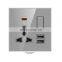 New design gray glass panel 5-pin IF switch socket with/without neon light electrical wall switch socket panel
