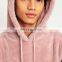 Wholesale Bulk Plain OEM Apparel High Quality Pink Plain Sherpa Berber Fleece Hoodies