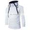 Custom-made men's cotton polyester pure white Zipper pullover Hoodie men's hoodie wholesale