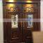 Solid Wood & oil painted main double door design Wooden door for villa & house, luxury & decorative