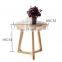 Modern OEM natural solid wood furniture living room mini round coffee table small sofa side table