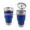 AUSO Customizable Logo  Universal Auto Parts Stainless Steel Baking Blue Double Wall Travel Car Water Cup