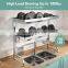 304 Stainless Steel Large Dish Drainer for Kitchen, Height Adjustable Above Sink Shelf, Counter Storage Organizer