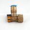 Swivel Quick Connect Three-Way Brass Ball Valve chromed 1/2x1/2x1/4