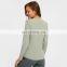 Soft Loose Long Sleeve Sports T shirt Womens Custom Logo Yoga Causal Round Neck Tops