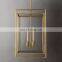 Beckman Rectangular Metal Brass Pendant light Living Room Hotel Ceiling  Home Decor Lighting  Glass  Pendant light