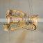 Italian Elegant Luxury Crossed Oval Crystal Led Chandelier Fixtures for Living Room Lights Dining Room Pendant Lamp