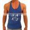 100 Cotton Gym Wear Bodybuilding Singlet Men Custom Printed Tank Top