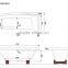 rectangular freestanding cast iron bathtub with wooden cradle