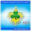 Custom beatifu flower metal medal with printing green color