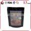 Stand up coffee bean bag/pouch with zipper and one way valve