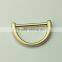High quality zinc alloy shiny plating metal d shape buckle clasp 38mm wide