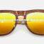 JMP642 Yellow Mirror Revo Polarized Lens Fashion Sunglasses Fake Wood