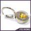 Hot sales fancy zinc alloy round shape lock keychain