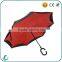 2016 hot sell C handle inverted car use umbrella