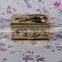 Square shaped electroplating ceramic jewelry box wholesale with golden color