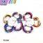 Double -strand PonyTail Elastic Hair Band Tie Rope Ring Rubber Ponytail Holder with gold tone charm