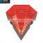 Diamond shaped bike LED rear light USB rechargeable bicycle tail laser light