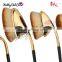 9pcs shiny rose gold golf professional makeup brushes