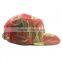 Bespoke quality leather strap back hats camo 5 panel hat