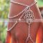 Unique Harness Slave Chain Buddha's-hand Link Finger Ring Bracelet Bangle Tassel