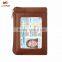Luckiplus RFID Blocking Sleeves Front Pocket Leather Wallet for Women and Men, RFID Safe Protector Wine Red