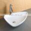 Counter Mounted White Glazed Ceramic Hand Wash Basin
