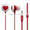 new earphone high quality cute wired earbuds for girls OEM factory