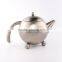 stainless steel 18/8 round tea pot tablewares SGS/FDA/LFGB drinking water jug housewares tea kettle with three pearl legs