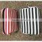 Strip Canvas Toiletry Bag Portable Travel Mini Cosmetic Bag With Ykk Zipper