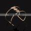 2016 New Gold Silver Triangle Alloy Wide Open Cuff Bangle Bracelet For Women Fashion Jewelry