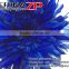 ZPDECOR Wholesale Hot Selling Chicken Plumage Colored Royal Blue Dyed Rooster Schlappen Feathers Strung for Sale