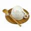 DT031/ Stainless Steel Holder,Ceramic cup,Bamboo Plate and Spoon Coffee & Tea Set