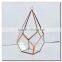 NEW rose gold hanging terrarium succulent plants stand| geometric hangers planters- crystal flower glass vase with silver stand