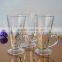 Latte coffee glass mug with printing