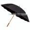 Umbrella with wooden stick