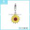 Silver Jewelries Color Sunflower Charm in Sterling Silver