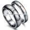 Tungsten steel simple round silvery ring fashion cupple ring lover's rings wedding jewelry 6260425